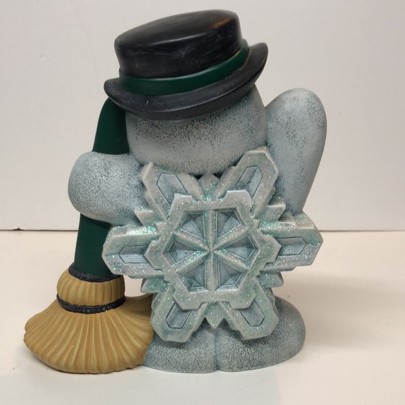 Hand painted Ceramic Snowflake Snowman - Picture 3 of 8
